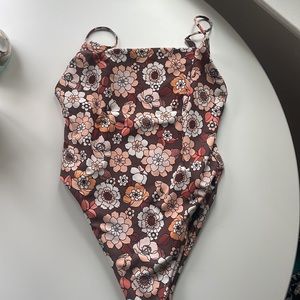 Skatie x Salty Blonde Collab 70's floral one piece